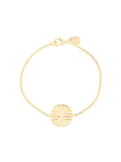 Shop Shanghai Tang Fortune Shou Bracelet In Gold