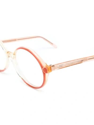 Pre-owned Saint Laurent 1990s Round Glasses In Pink