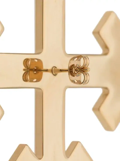 Shop Off-white Oversized Arrow Earrings In Gold