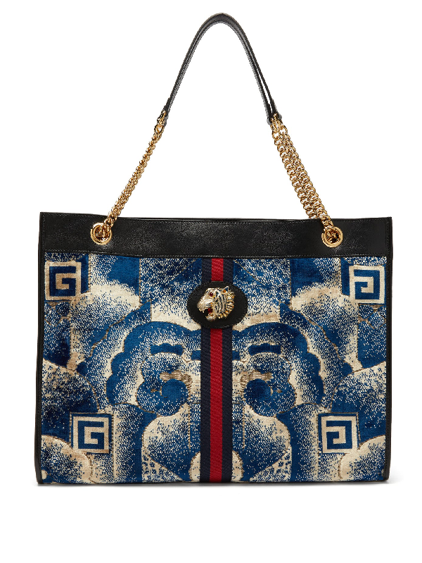gucci rajah tote velvet