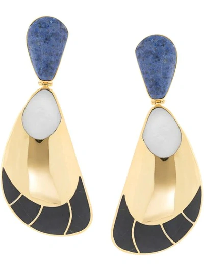 Shop Monica Sordo Garzon Clip Earrings In Gold