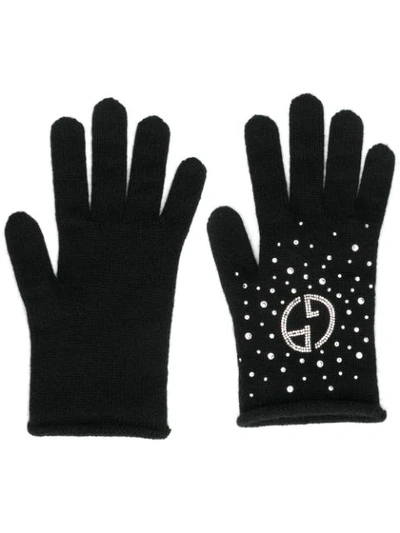 Shop Giorgio Armani Christmas Capsule Gloves In Black