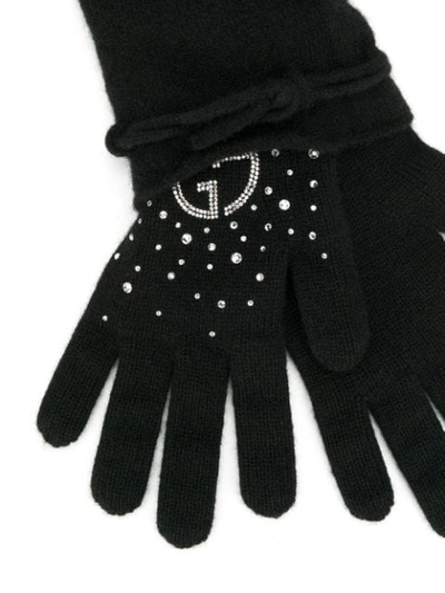 Shop Giorgio Armani Christmas Capsule Gloves In Black