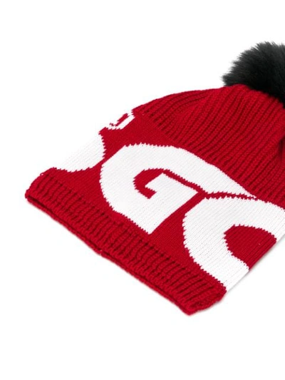 Shop Gcds Logo Intarsia Beanie In Red