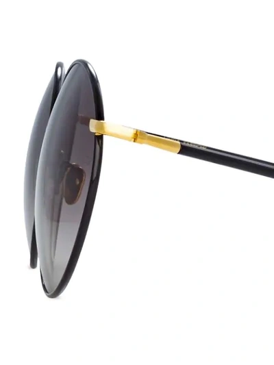 Shop Linda Farrow Round Sunglasses In Black