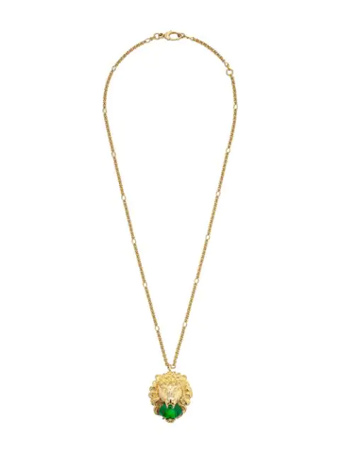 gucci gold lion necklace