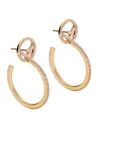 Shop Fendi F Is  Small Earrings In Gold