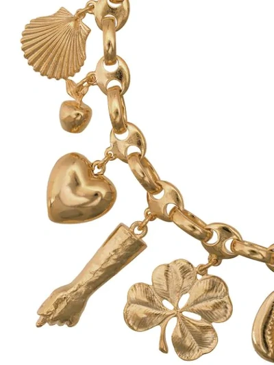 Shop Rebecca De Ravenel Charm Choker In Gold