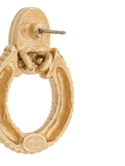 Pre-owned Givenchy 1980's Door-knocker Earrings In Gold