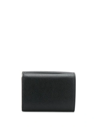 Shop Fendi Compact F Tri-fold Wallet In Black