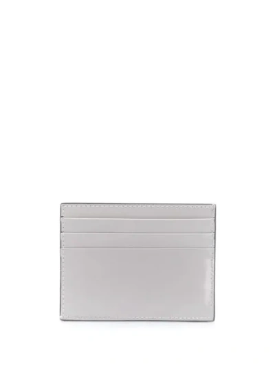 Shop Thom Browne Striped Tab Cardholder In Grey