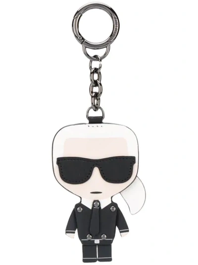 Shop Karl Lagerfeld K/ikonik Dancing Karl Keychain In Black