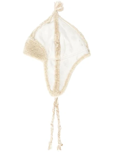 Shop Forte Forte Tassel Aviator Hat In Neutrals