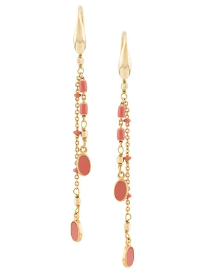 Shop Isabel Marant Casablanca Chain Earrings In Gold