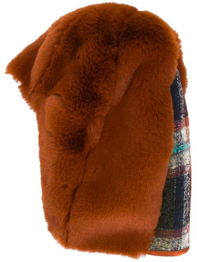 Shop Quetsche Faux-fur Hat In Brown