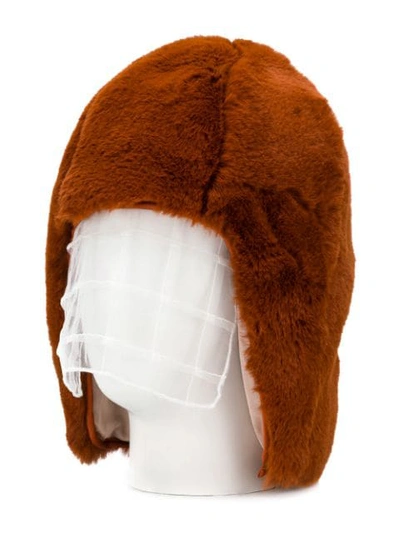 Shop Quetsche Faux-fur Hat In Brown