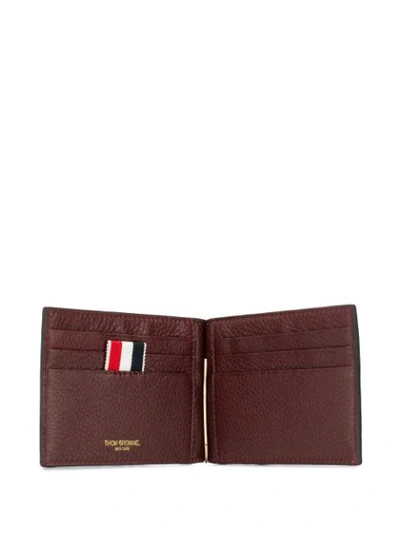 Shop Thom Browne Money Clip Wallet In Red