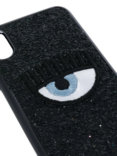 Shop Chiara Ferragni Eye Glitter Iphone X Case In Black