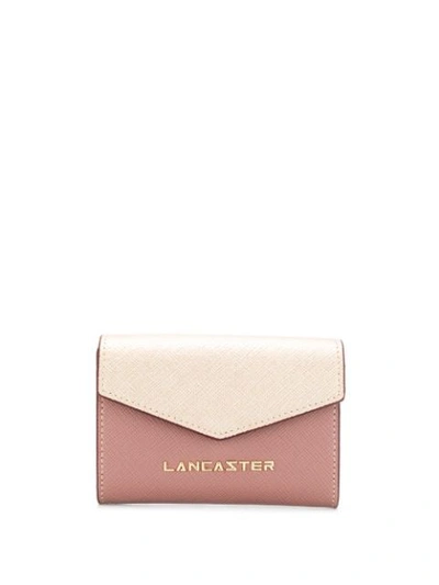 Shop Lancaster Logo Plaque Envelope Purse In Pink