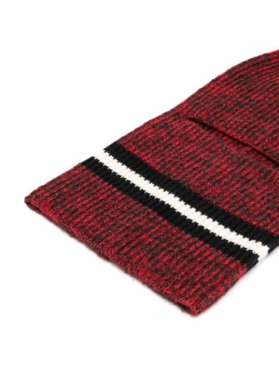 Shop Cashmere In Love Pom Pom Balaclava Hat In Red