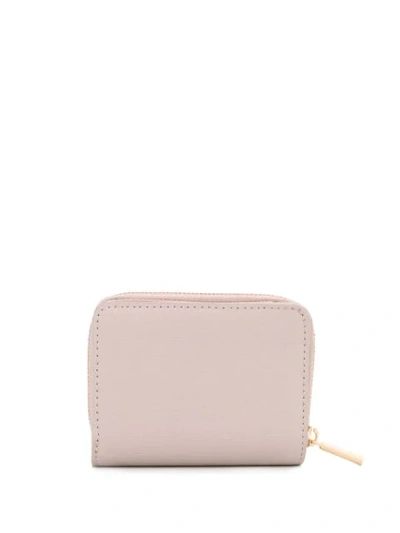 Shop Liu •jo Logo Plaque Wallet In Pink