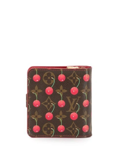 Pre-owned Louis Vuitton  Monogram Cherry Compact Wallet In Brown