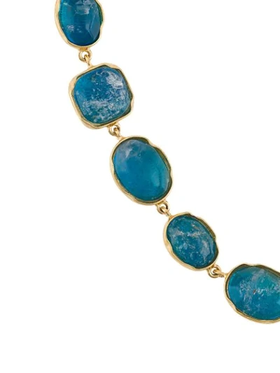 Shop Goossens Cabochons Stone-embellished Necklace In Blue