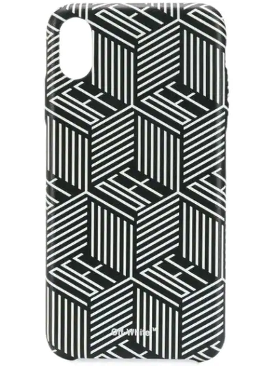 Shop Off-white Graphic Logo Print Iphone Xs Max Case In Black