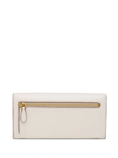 Shop Prada Large Wallet In F0zap White/powder