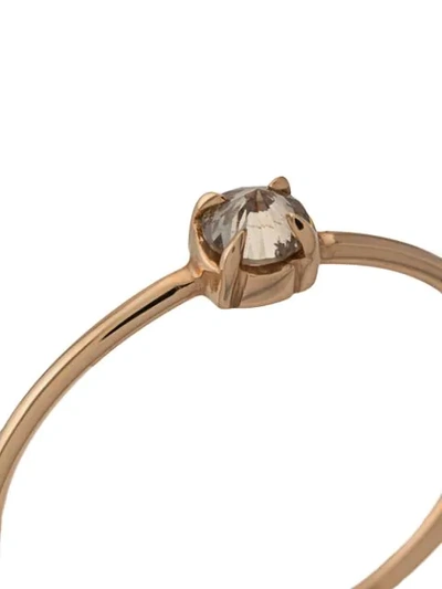 Shop Eva Fehren 18kt Rose Gold Diamond Solitaire Ring