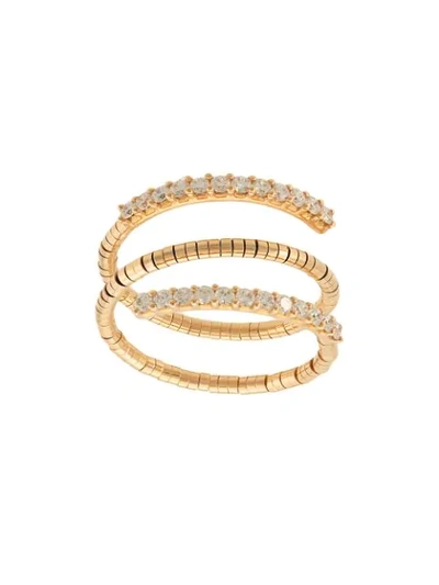 Shop Mattia Cielo 18kt Rose Gold Diamond Triple Ring