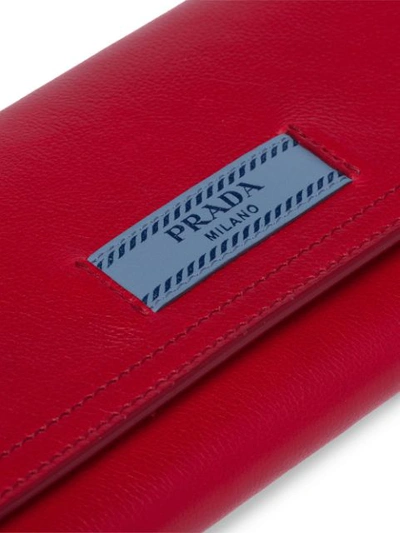 Shop Prada Etiquette Wallet In Red