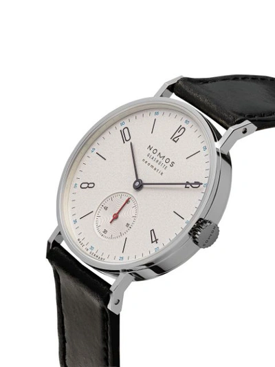 Shop Nomos Tangente Neomatik 35mm In White, Silver-plated