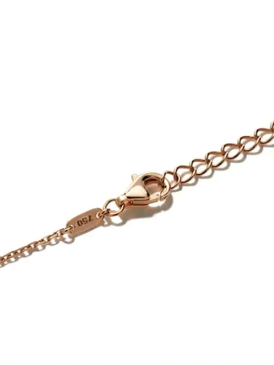 Shop As29 18kt Rose Gold Baguette 5 Rows Vertical Triangle Diamond Necklace