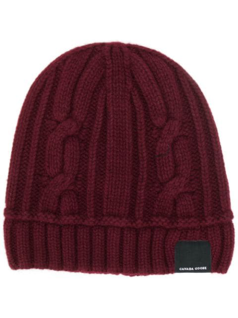 canada goose cable knit beanie