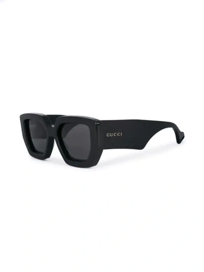 Shop Gucci Oversized Cat-eye Sunglasses In Black