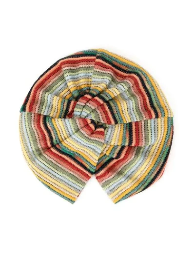 Shop Missoni Embroidered Hair Wrap In Red