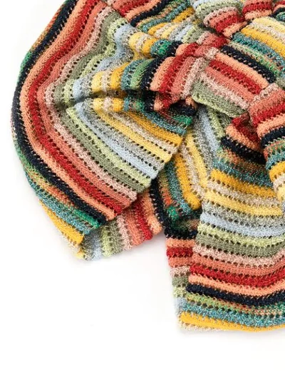 Shop Missoni Embroidered Hair Wrap In Red