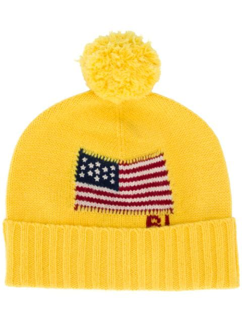 yellow polo beanie
