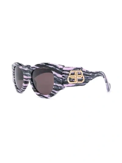 Shop Balenciaga Paris Cat Eye-frame Sunglasses In Black