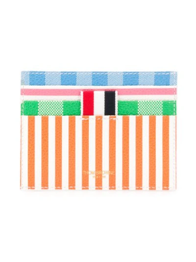 Shop Thom Browne Fun-mix Print Note Cardholder - White