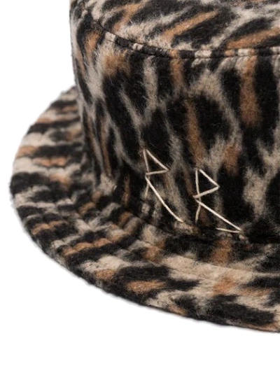 Shop Ruslan Baginskiy Leopard Pattern Bucket Hat In Brown