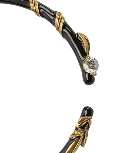 Shop Fendi Enamelled Hinged Choker In Black