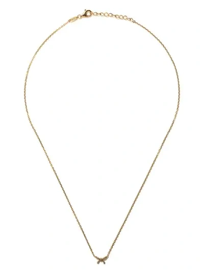 Shop As29 18kt Yellow Gold Mini Charm Bow Diamond Necklace