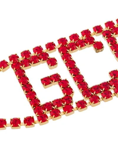 Shop Gcds Logo Chocker Necklace In 03 Rosso