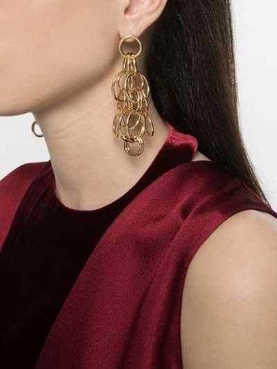 Shop Chloé Reese Earrings In Metallic