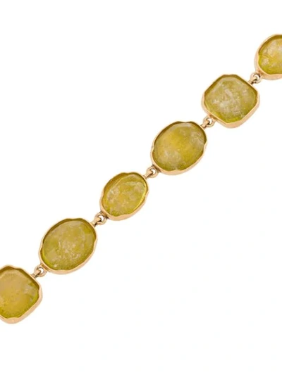 Shop Goossens Cabochons Crystal-embellished Necklace In Gold