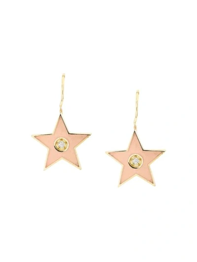 Shop Andrea Fohrman 18kt Yellow Gold Star Drop Earrings