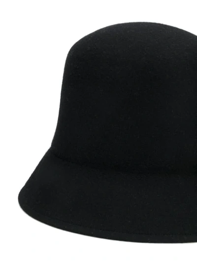 Shop Nina Ricci Curved Peak Hat In Black