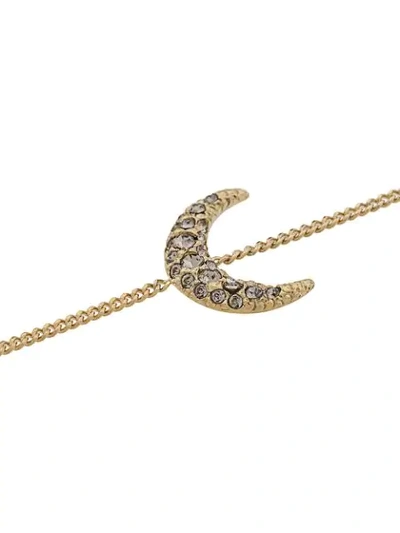 Shop Isabel Marant Embellished Crescent Charm Bracelet In Gold